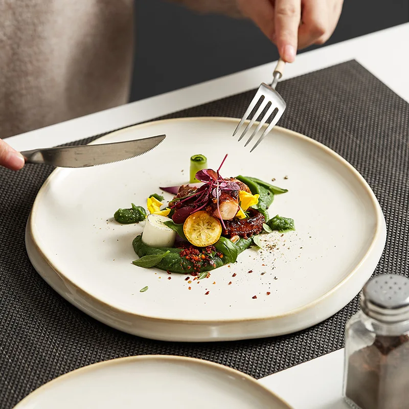 Simple Ceramic Dinner Plates Round Pasta Steak Plate Restaurant Solid Color Creative Tableware Snack Dessert Tray Cooking Dishes
Simple Ceramic Dinner Plates Round Pasta Steak Plate Restaurant Solid Color Creative Tableware Snack Dessert Tray Cooking Dishes