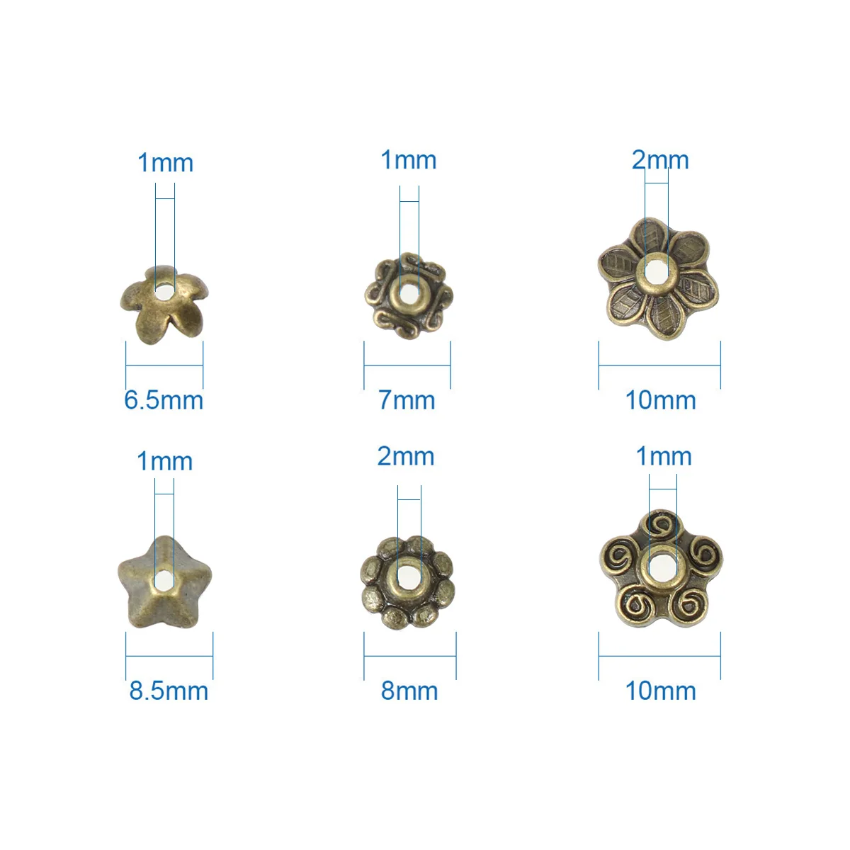 180 Pcs Flower Hat Bead Caps Metal End Necklace Accessories DIY Pendant Jewelry Parts Perfect Gifts Charm Bracelets
180 Pcs Flower Hat Bead Caps Metal End Necklace Accessories DIY Pendant Jewelry Parts Perfect Gifts Charm Bracelets