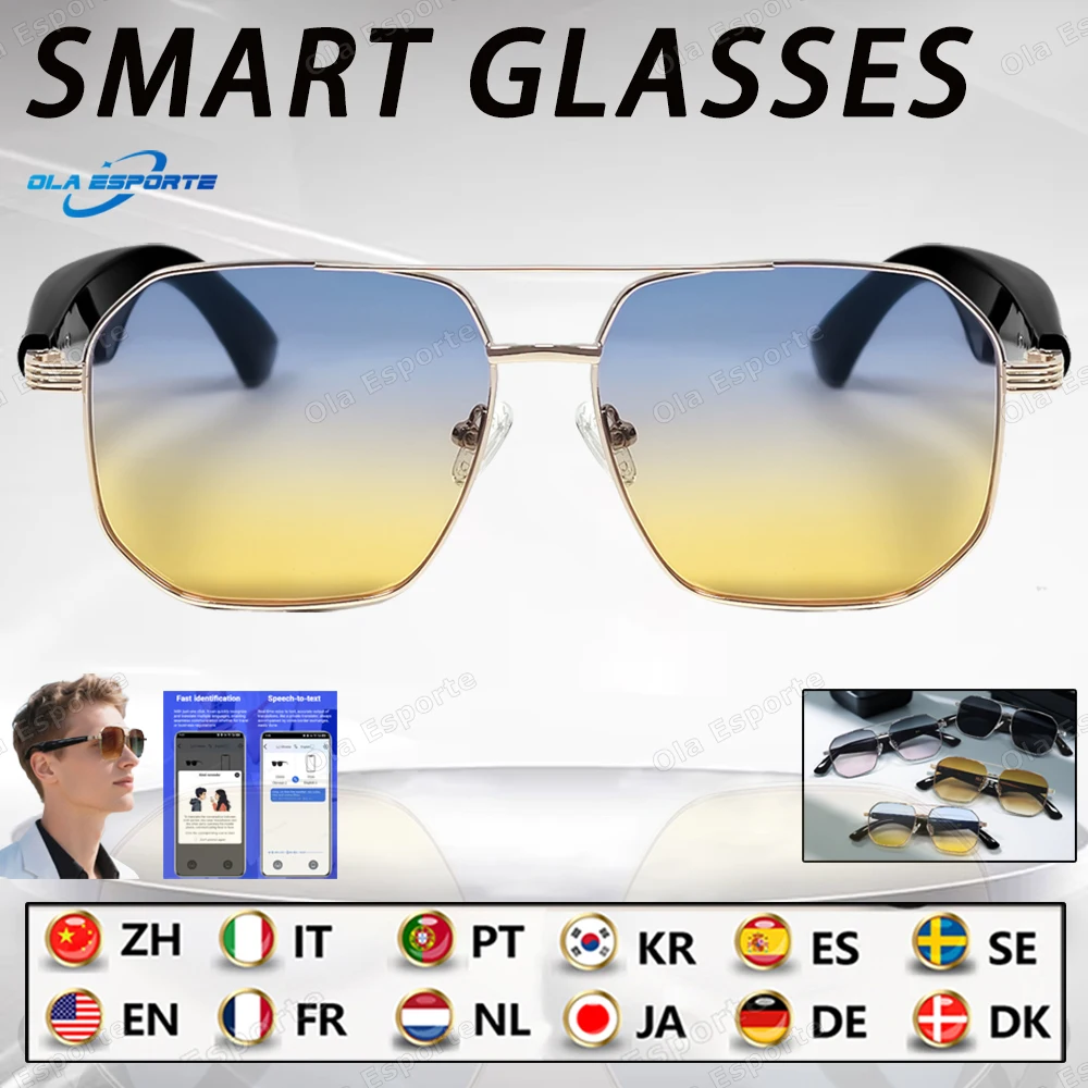 Новые умные очки с искусственным интеллектом, беспроводные Bluetooth-очки с интеллектуальным переводами, солнцезащитные очки с гарнитурой синхронного перевода в реальном времени
Новые умные очки с искусственным интеллектом, беспроводные Bluetooth-очки с интеллектуальным переводами, солнцезащитные очки с гарнитурой синхронного перевода в реальном времени
