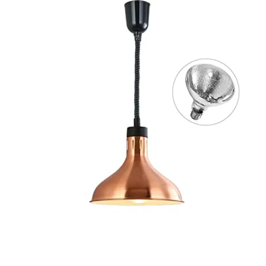 Hanging Commercial Food Warmer Lights for Buffet Kitchen Restaurant: Bronze Telescopic Heating Lamps, Dia.29cm, Adjustable Heig
Hanging Commercial Food Warmer Lights for Buffet Kitchen Restaurant: Bronze Telescopic Heating Lamps, Dia.29cm, Adjustable Heig