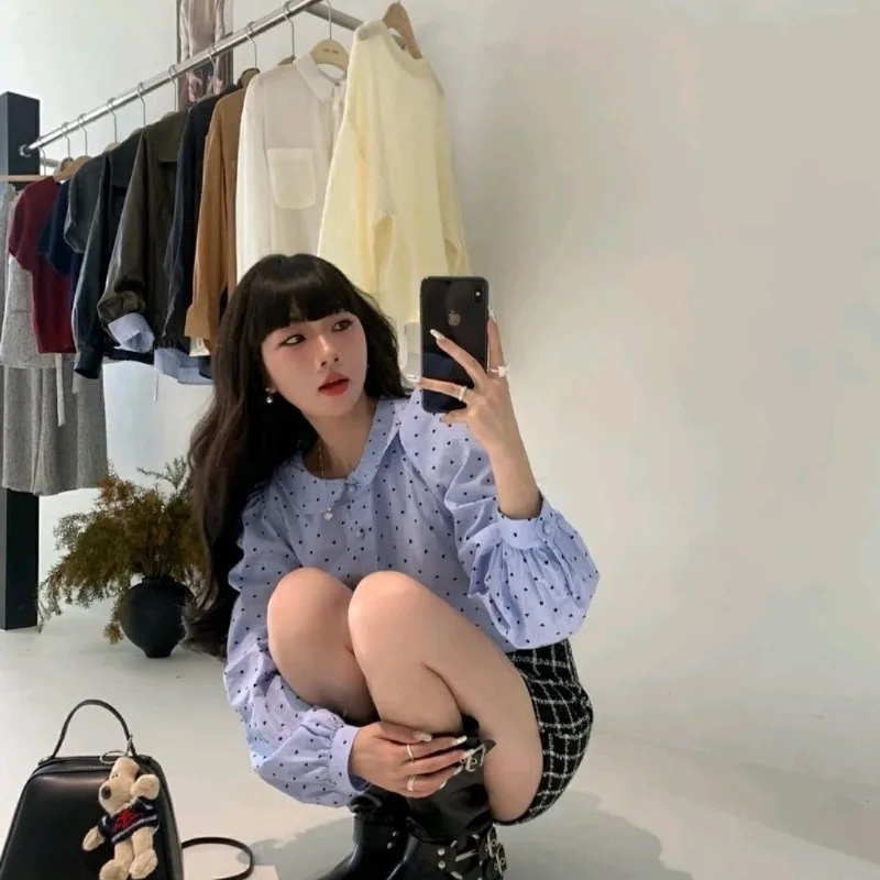 Women Spring Autumn Fashion Plaid Vintage Peter Pan Collar Long Sleeve Shirts Ladies Simplicity Casual All-match Trend Tops
Women Spring Autumn Fashion Plaid Vintage Peter Pan Collar Long Sleeve Shirts Ladies Simplicity Casual All-match Trend Tops