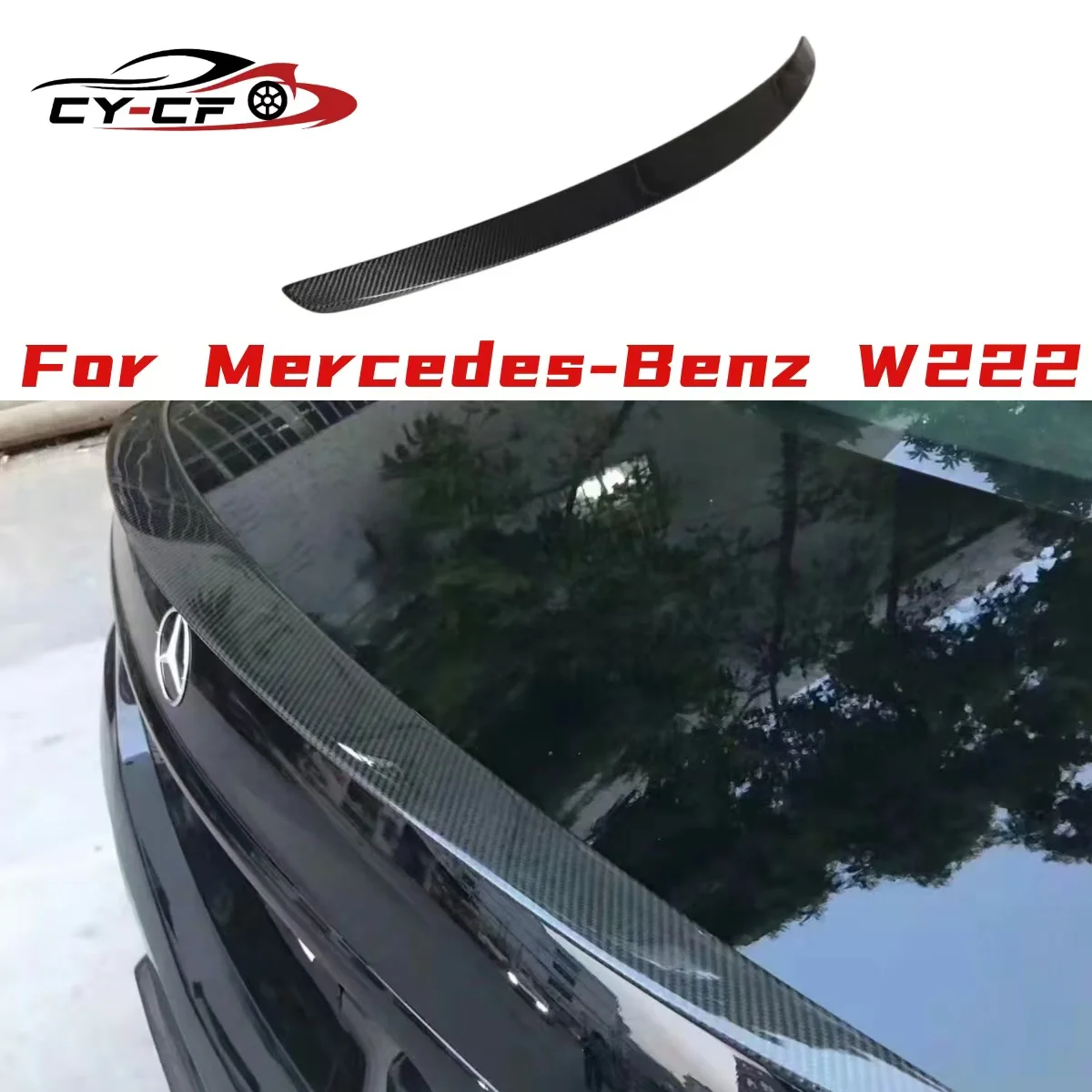 For Mercedes W222 Spoiler S Class S63 Carbon Fiber Rear Trunk Spoiler Wing S300 S350 S400 S500 S550 S63 4-door Sedan 2014 - UP
For Mercedes W222 Spoiler S Class S63 Carbon Fiber Rear Trunk Spoiler Wing S300 S350 S400 S500 S550 S63 4-door Sedan 2014 - UP