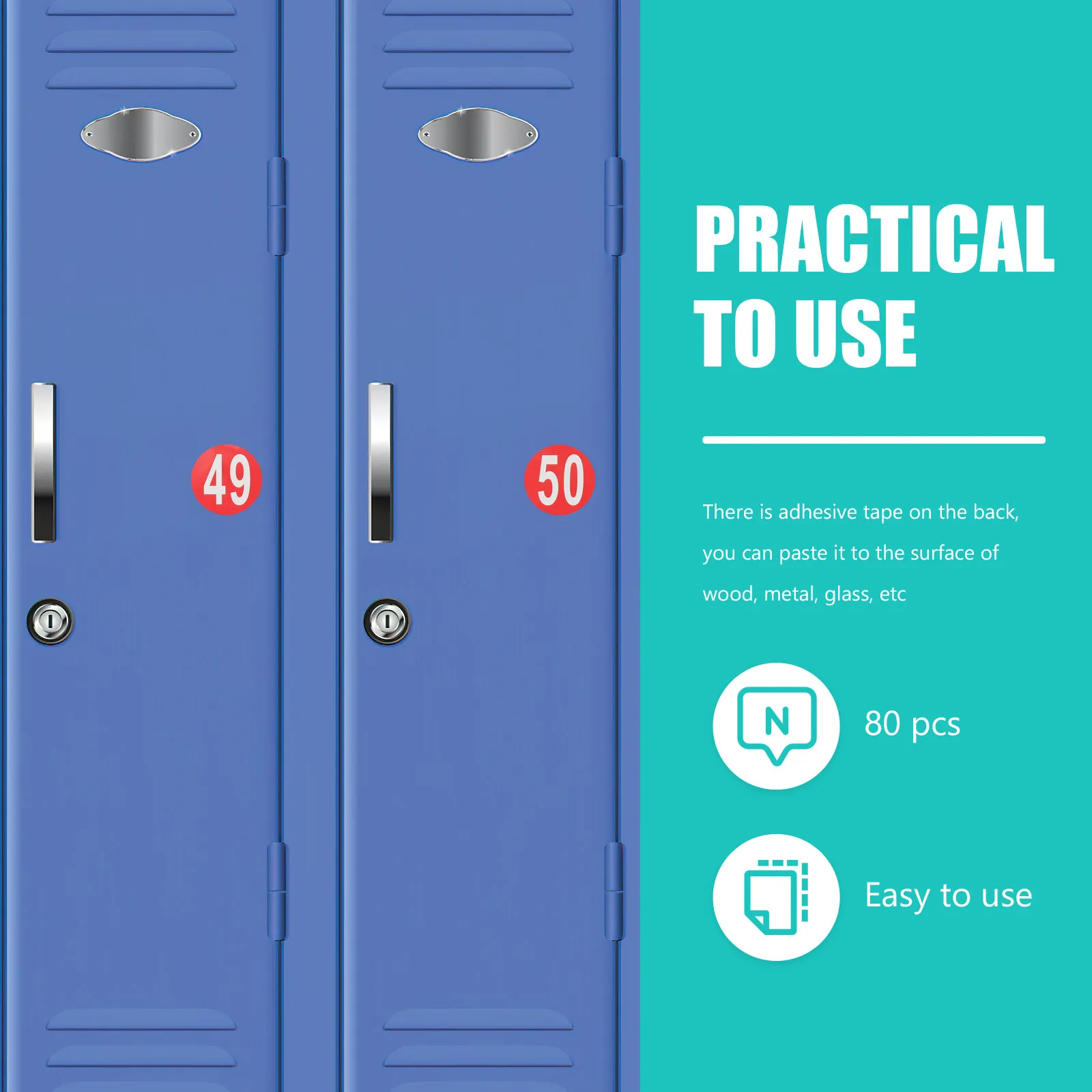 4 Sheets Number Labels 1-80 Identification Stickers for Office School Gym Reusable Number Decals for Efficient Space
4 Sheets Number Labels 1-80 Identification Stickers for Office School Gym Reusable Number Decals for Efficient Space