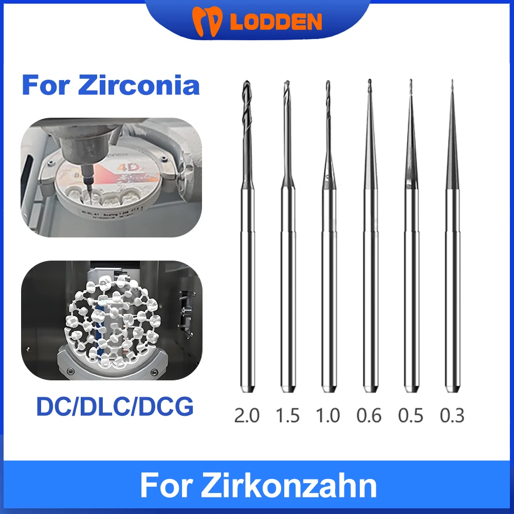 Zirkonzahn Zirconia Dental Milling Burs DC/DLC/DCG Coating D4/D6 Shank For Grinding Zirconia Dental Lab Milling Cutters
Zirkonzahn Zirconia Dental Milling Burs DC/DLC/DCG Coating D4/D6 Shank For Grinding Zirconia Dental Lab Milling Cutters