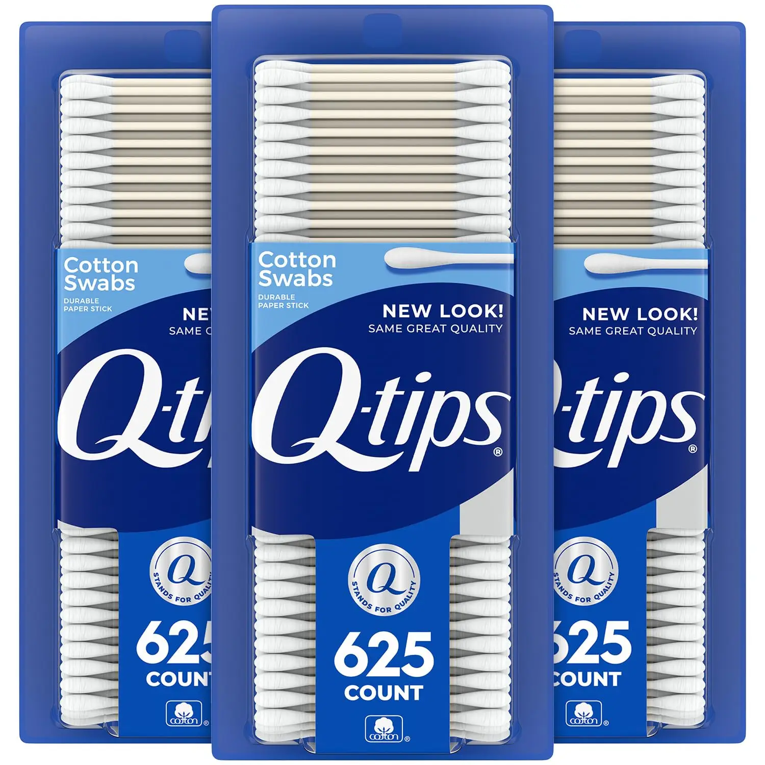 3 x Q-Tips Cotton Swabs, 625 ct - Gentle & Safe for Baby, Ear Care, Makeup Removal
3 x Q-Tips Cotton Swabs, 625 ct - Gentle & Safe for Baby, Ear Care, Makeup Removal