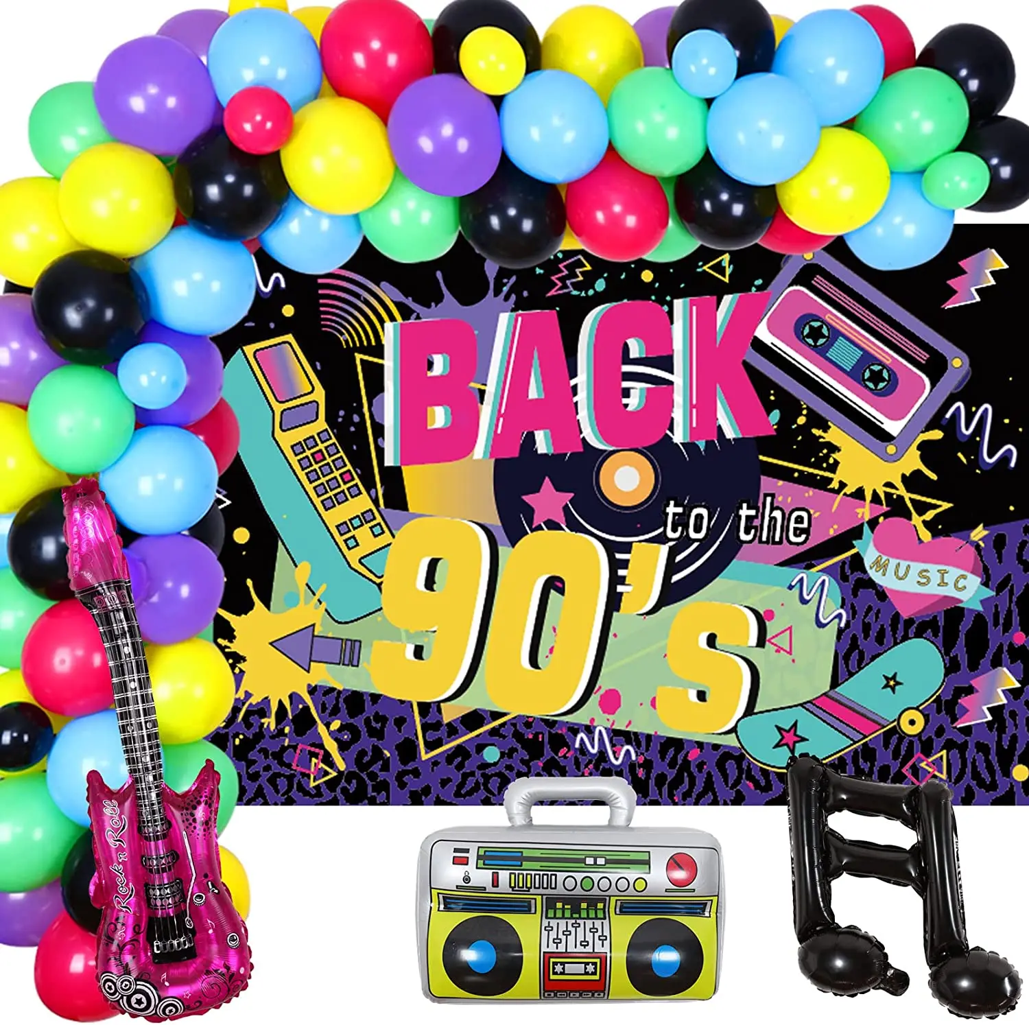 Back To The 90s Theme Party Decorations, Inflatable Balloon Arch Backdrop, Radio for Retro Music Party Supplies, 90s 80s
Back To The 90s Theme Party Decorations, Inflatable Balloon Arch Backdrop, Radio for Retro Music Party Supplies, 90s 80s