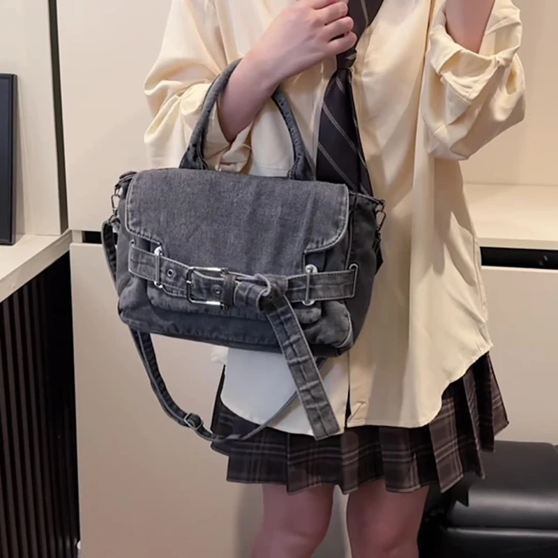 New In Vintage Large Capacity Commuting Shoulder Crossbody Wash Denim Bags For Women Luxury Designer Handbags And Purses
New In Vintage Large Capacity Commuting Shoulder Crossbody Wash Denim Bags For Women Luxury Designer Handbags And Purses