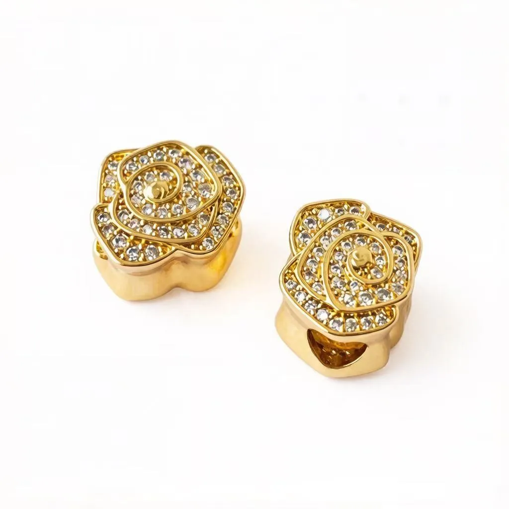 5pcs Zircon Pave Copper Rose Flower Beads with Big Hole Jewelry Accessories for Women Jewelry Making DIY Bracelets Pando
5pcs Zircon Pave Copper Rose Flower Beads with Big Hole Jewelry Accessories for Women Jewelry Making DIY Bracelets Pando