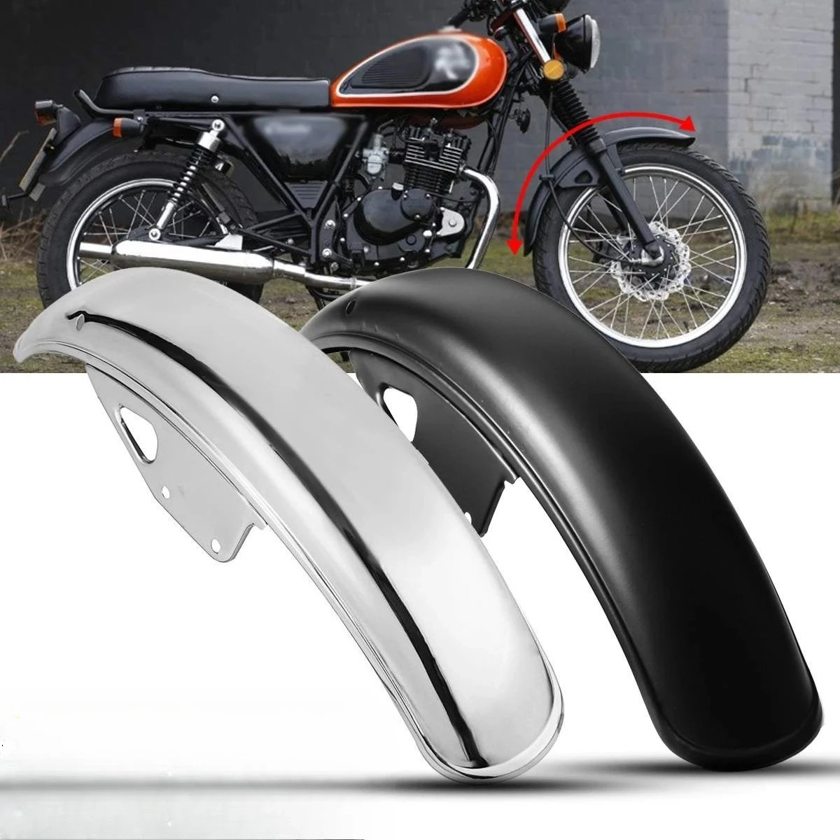 motorcycle accessories Fender Modification Parts: Stainless Steel GN Front Fender, Retro Front Mudguard, Mud Flap
motorcycle accessories Fender Modification Parts: Stainless Steel GN Front Fender, Retro Front Mudguard, Mud Flap