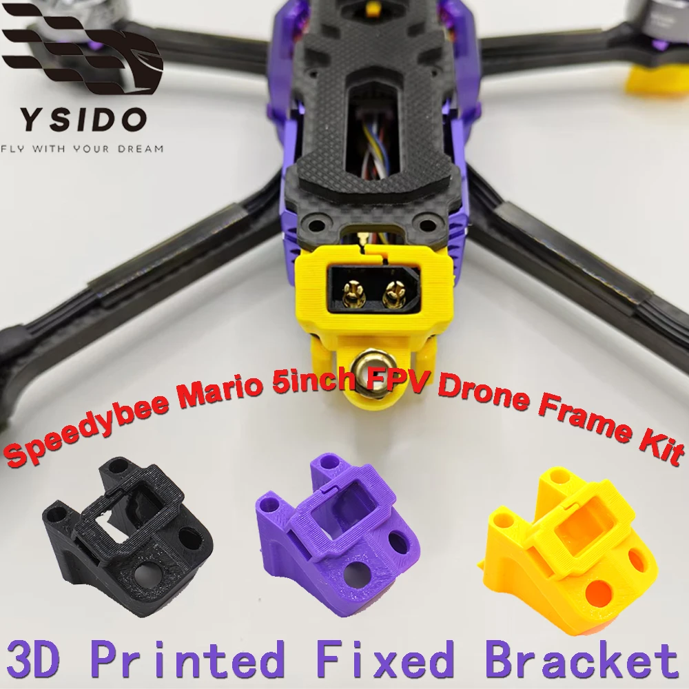 YSIDO 3D Printed Replacement Parts DC/XH TPU Holder Fixed Bracket Seat for Speedybee Mario 5inch RC FPV Racing Drone Frame Kit
YSIDO 3D Printed Replacement Parts DC/XH TPU Holder Fixed Bracket Seat for Speedybee Mario 5inch RC FPV Racing Drone Frame Kit