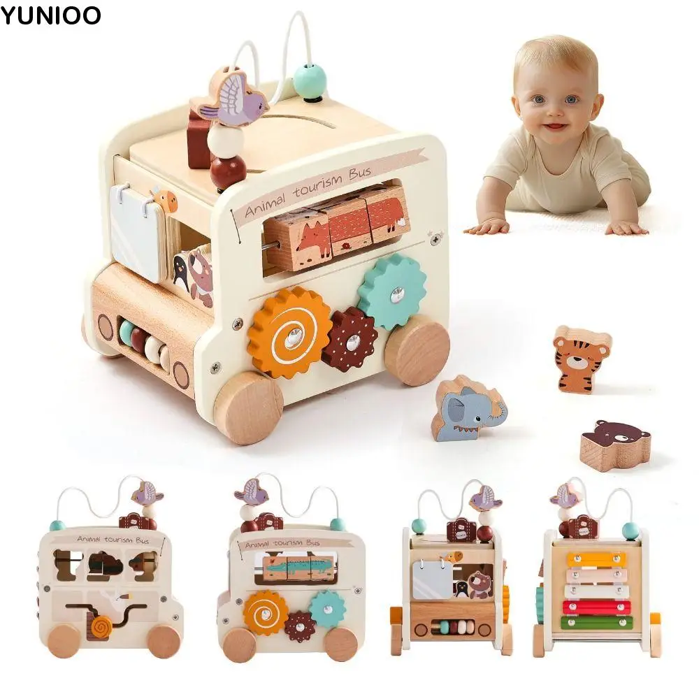 Early Education Wooden Montessori Toys with Sound Puzzle Activity Bus Baby Toy Portable Shape Sorter Musical Instrument Toys
Early Education Wooden Montessori Toys with Sound Puzzle Activity Bus Baby Toy Portable Shape Sorter Musical Instrument Toys