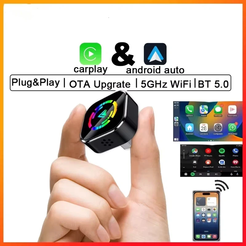 Carplay Adapter Wireless Carplay Android Auto Box Voice Control 2in1 Auto Connect Stable Plug & Plug Wired to Wireless
Carplay Adapter Wireless Carplay Android Auto Box Voice Control 2in1 Auto Connect Stable Plug & Plug Wired to Wireless