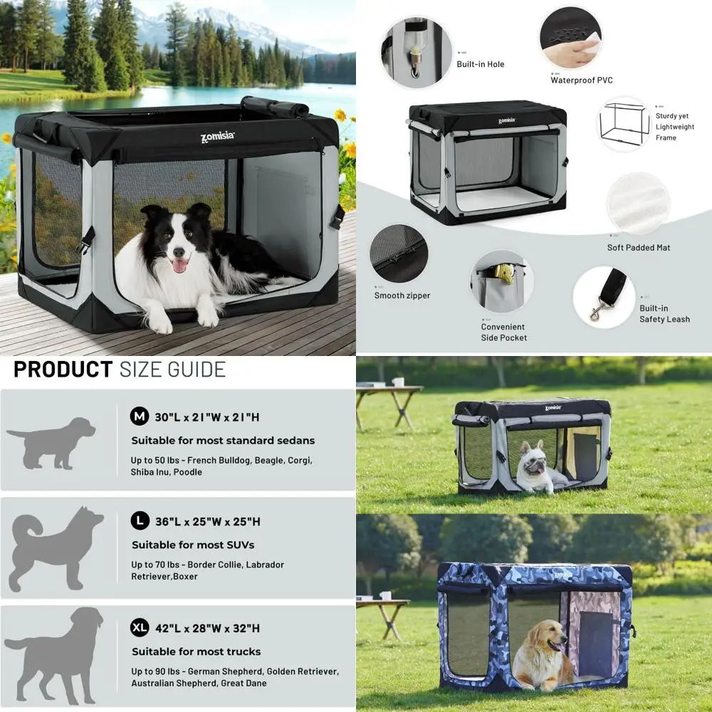 Портативный дорожный ящик для больших собак — 36-дюймовый складной с мягкими стенками и дышащими сетчатыми окнами для легкой транспортировки и комфорта
Портативный дорожный ящик для больших собак — 36-дюймовый складной с мягкими стенками и дышащими сетчатыми окнами для легкой транспортировки и комфорта