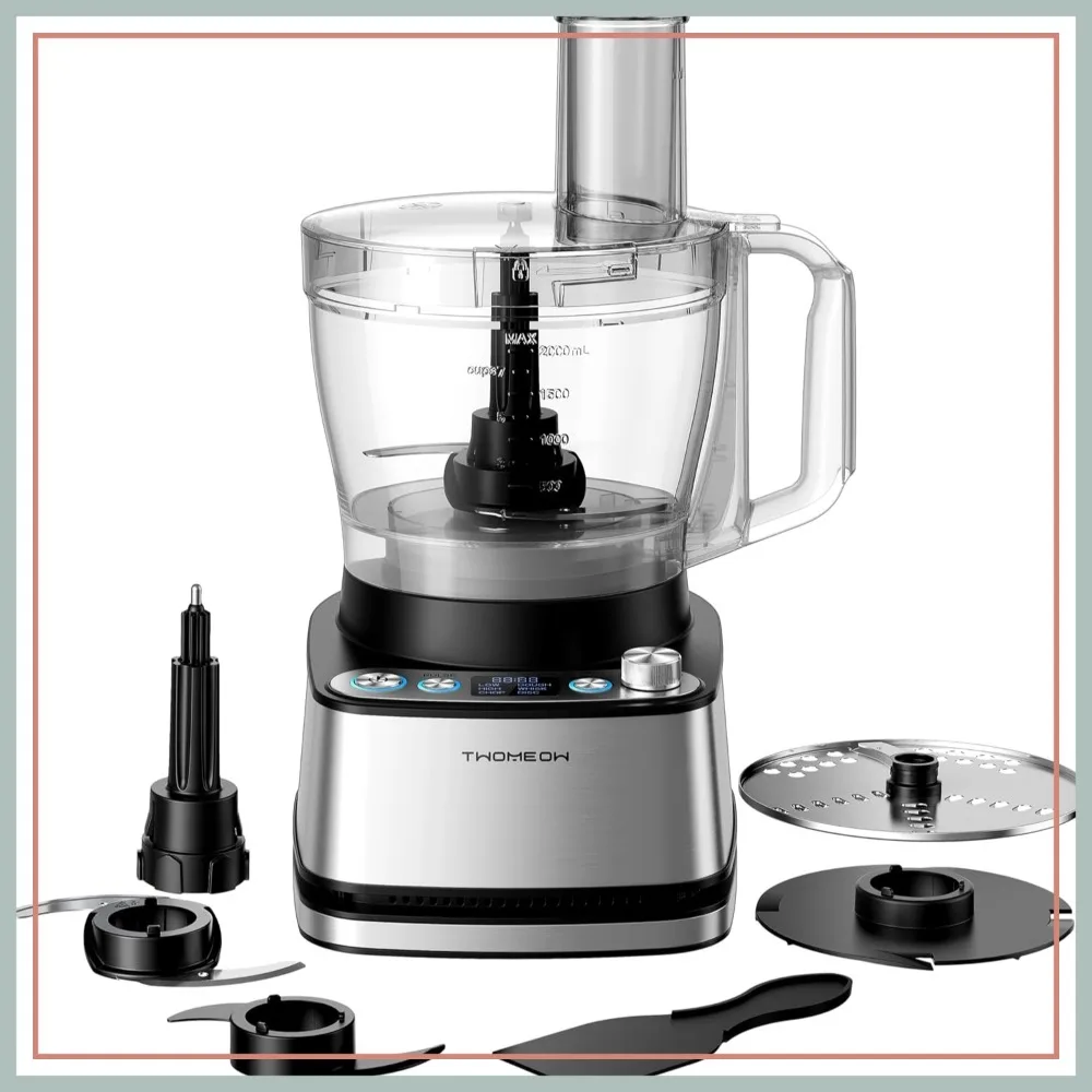 12-Cup Food Processor, 1000W, 4 Programs & Pulse, Slicing, Dicing, Shredding, Dough, Stainless Steel
12-Cup Food Processor, 1000W, 4 Programs & Pulse, Slicing, Dicing, Shredding, Dough, Stainless Steel