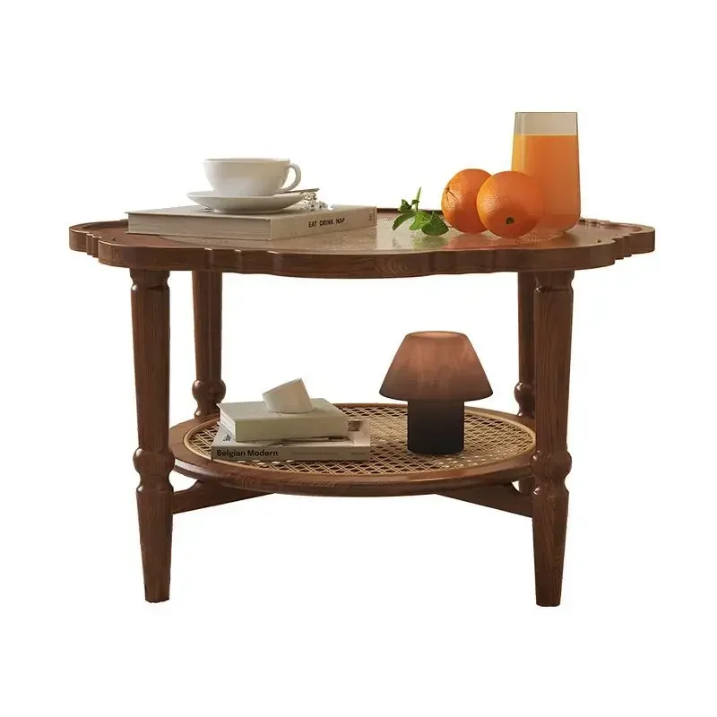 French retro solid wood coffee table, living room home petal tea table American small tea table side table
French retro solid wood coffee table, living room home petal tea table American small tea table side table