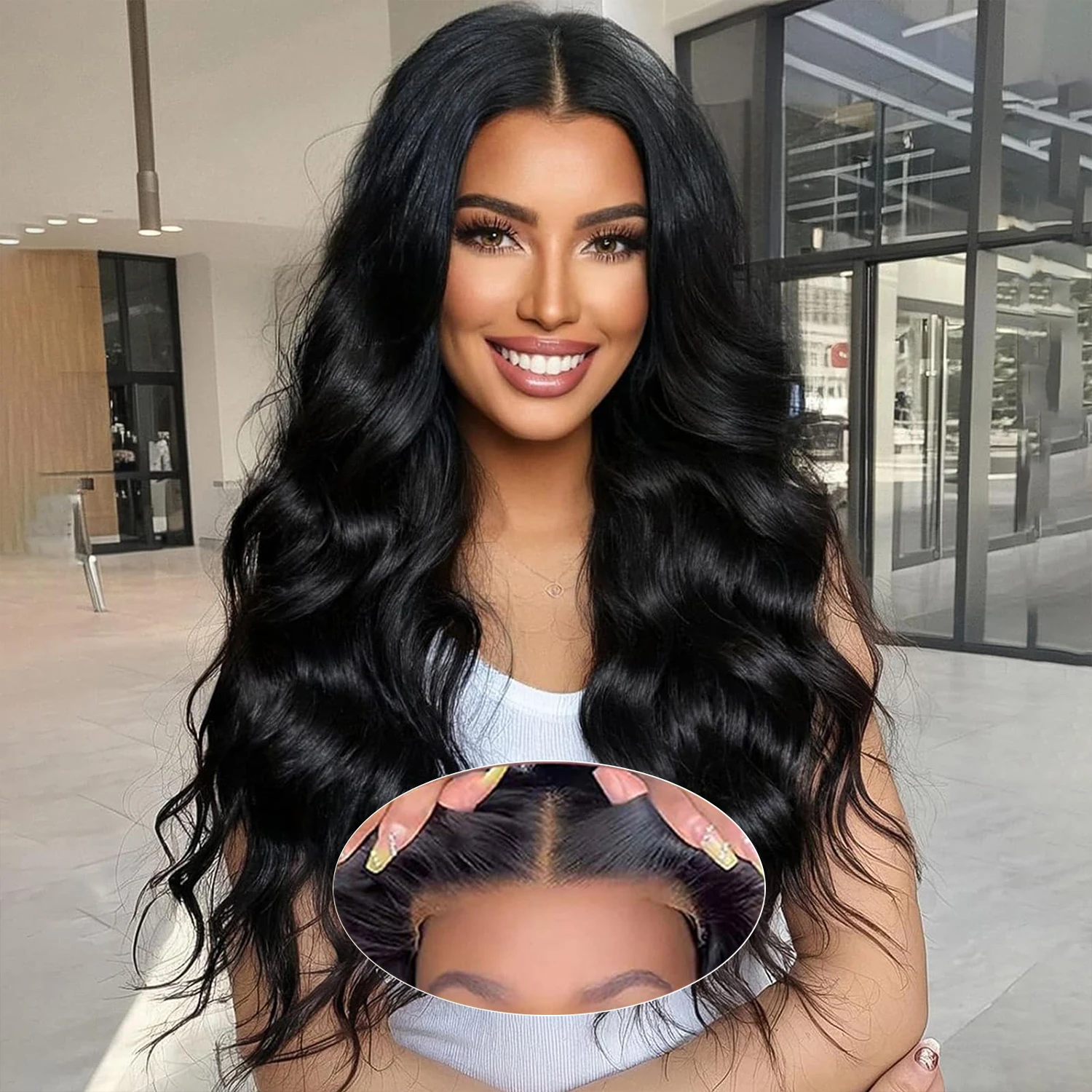 Body Wave Glueless Wigs Human Hair Ready to Wear Lace Front Wigs Wear and Go Pre Plucked Pre Cut 5x5 HD Lace Closure Wigs Black
Body Wave Glueless Wigs Human Hair Ready to Wear Lace Front Wigs Wear and Go Pre Plucked Pre Cut 5x5 HD Lace Closure Wigs Black