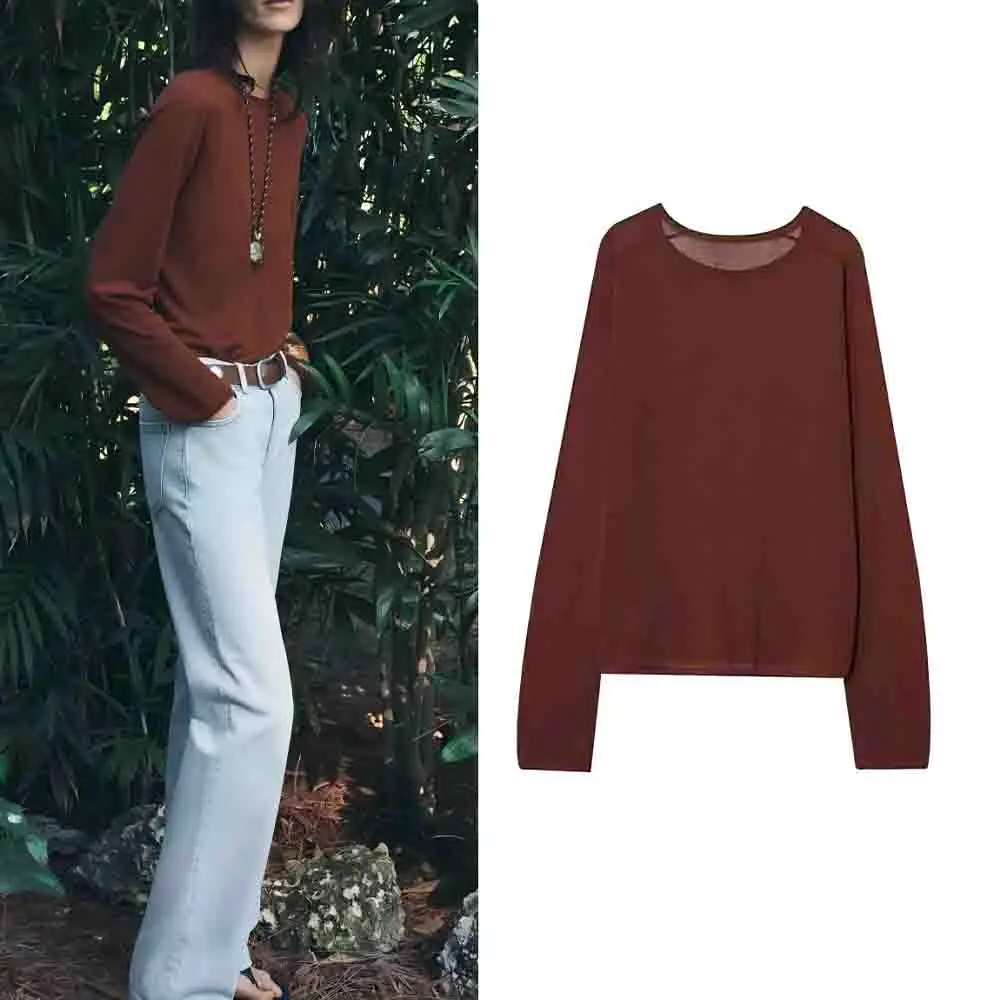 Women's New Fashion casual comfortable versatile linen blend knitted top retro long sleeved women's pullover chic top
Women's New Fashion casual comfortable versatile linen blend knitted top retro long sleeved women's pullover chic top