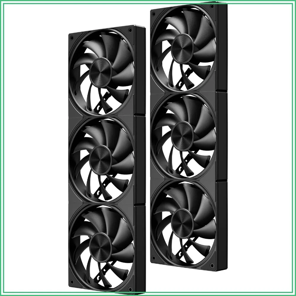 360mm All-in-One Case Fan 2-Pack, 2X360mm PWM Fans, Six 120mm 4-Pin PC Cooling Fans, 600-1650 RPM, 64.61 CFM High Airflow Low Noise Hydro Bearing PC Fan Kit
360mm All-in-One Case Fan 2-Pack, 2X360mm PWM Fans, Six 120mm 4-Pin PC Cooling Fans, 600-1650 RPM, 64.61 CFM High Airflow Low Noise Hydro Bearing PC Fan Kit