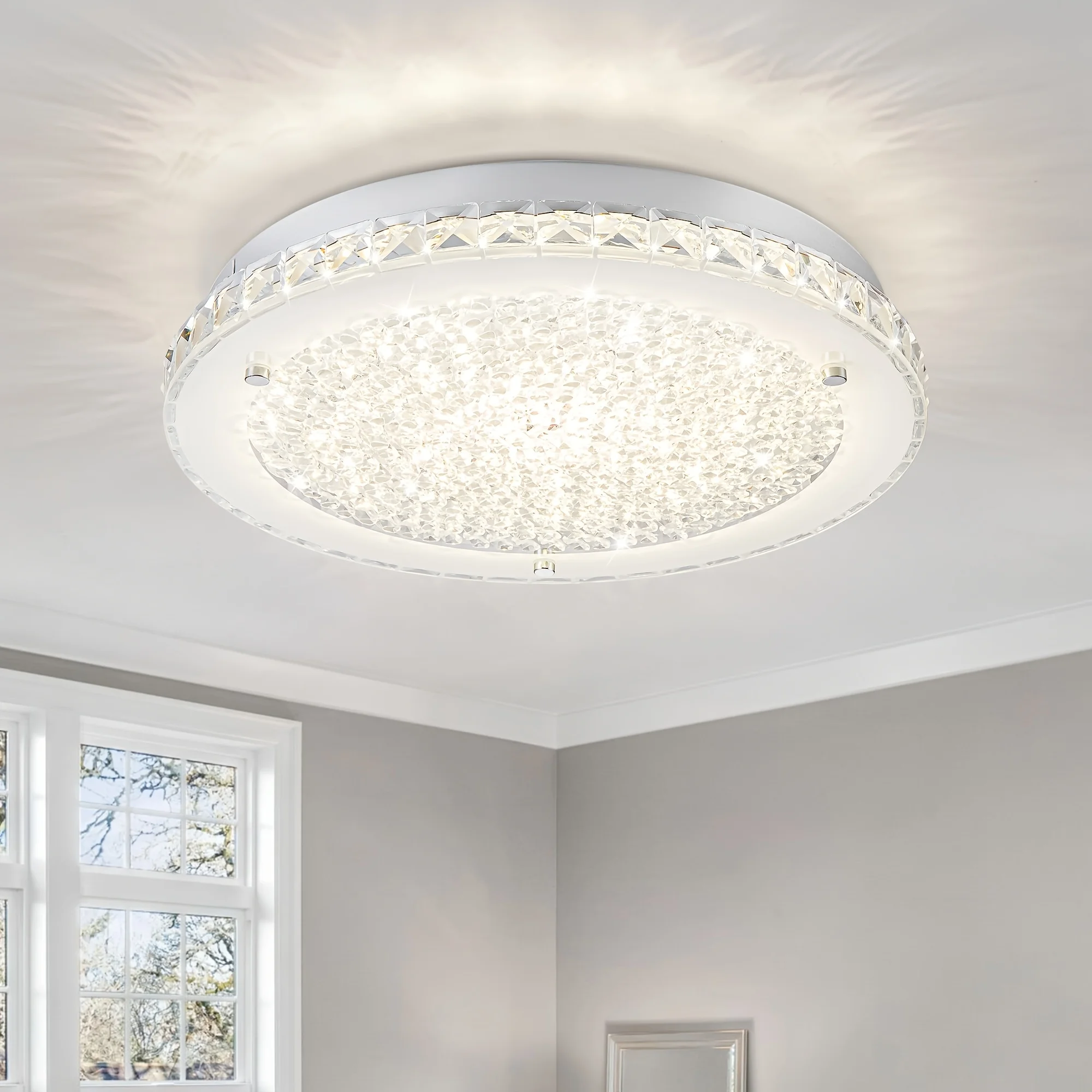 Crystal Flush Mount Ceiling Light Modern Round Hallway Ceiling Light Entryway Kitchen Bedroom Ceiling Lamp Home Decor Lighting
Crystal Flush Mount Ceiling Light Modern Round Hallway Ceiling Light Entryway Kitchen Bedroom Ceiling Lamp Home Decor Lighting