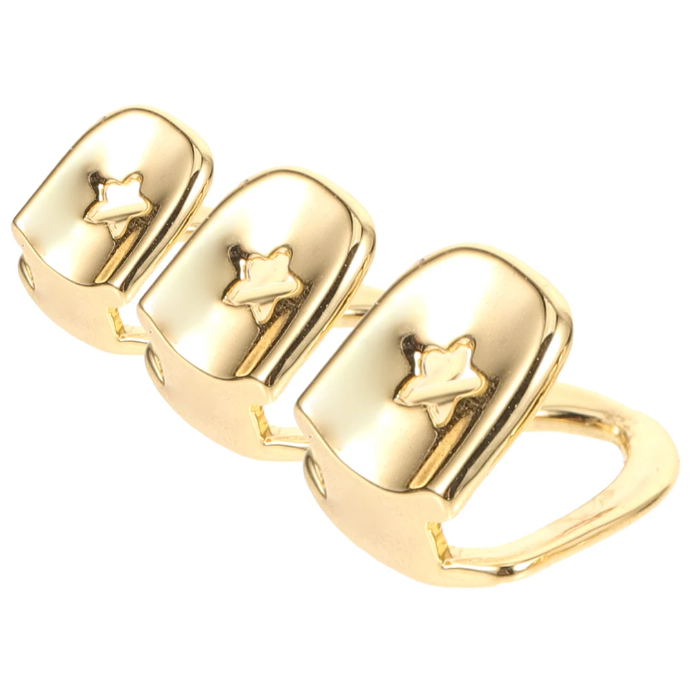3 Pcs Golden Teeth Cap Decorative Tooth Grills Accessories Cosplay Hip Hop Style Copper
3 Pcs Golden Teeth Cap Decorative Tooth Grills Accessories Cosplay Hip Hop Style Copper