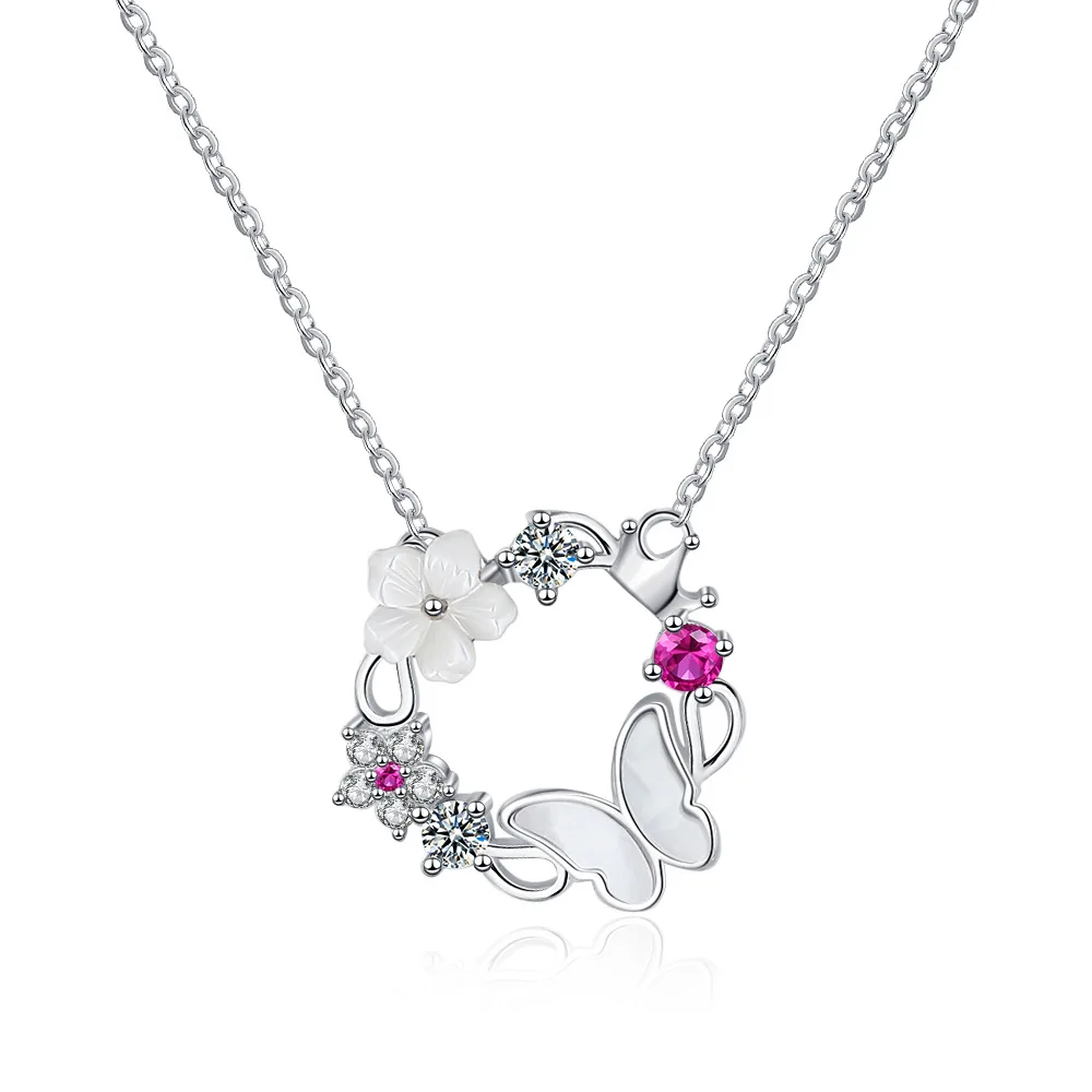 GXGlint 925 Sterling Silver Butterfly Shell Flower Cubic Zirconia Pendant Dreamy Butterfly Necklace Fashion Birthday Jewelry
GXGlint 925 Sterling Silver Butterfly Shell Flower Cubic Zirconia Pendant Dreamy Butterfly Necklace Fashion Birthday Jewelry