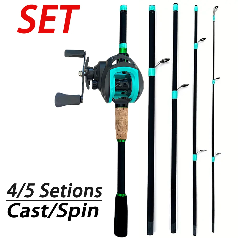 4/5Section Fishing Rod Reel Combo Set Telescopic Lure Rod Spinning Casting Short Rod 1.8m-2.4m Baitcasting Reel Max Drag 10kg
4/5Section Fishing Rod Reel Combo Set Telescopic Lure Rod Spinning Casting Short Rod 1.8m-2.4m Baitcasting Reel Max Drag 10kg