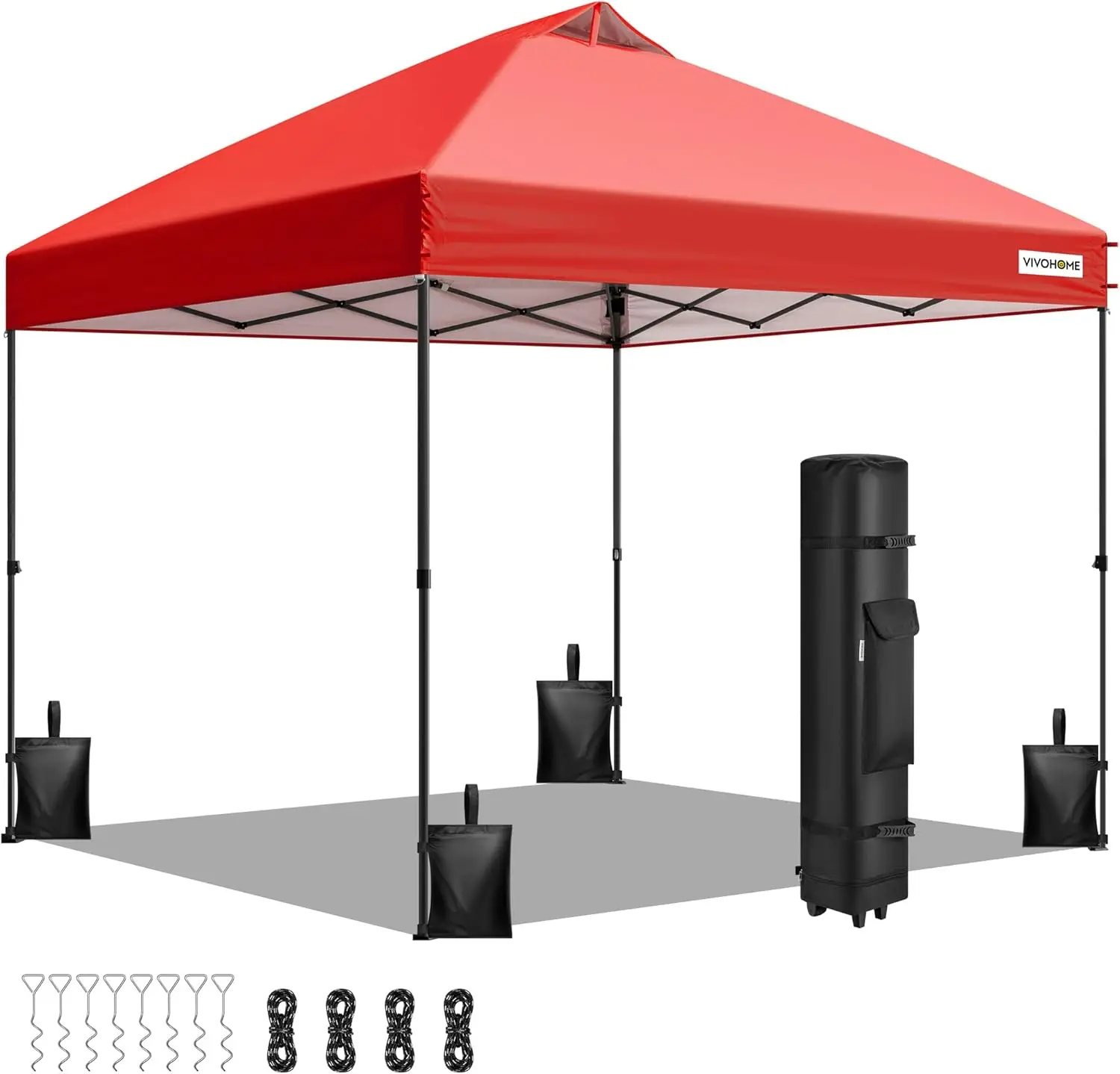 10x10ft Pop Up Canopy Tent One Push Setup Outdoor Portable Shelter Tent Heavy Duty with Wheel Carry Bag and 4 Sandbags, Red
10x10ft Pop Up Canopy Tent One Push Setup Outdoor Portable Shelter Tent Heavy Duty with Wheel Carry Bag and 4 Sandbags, Red