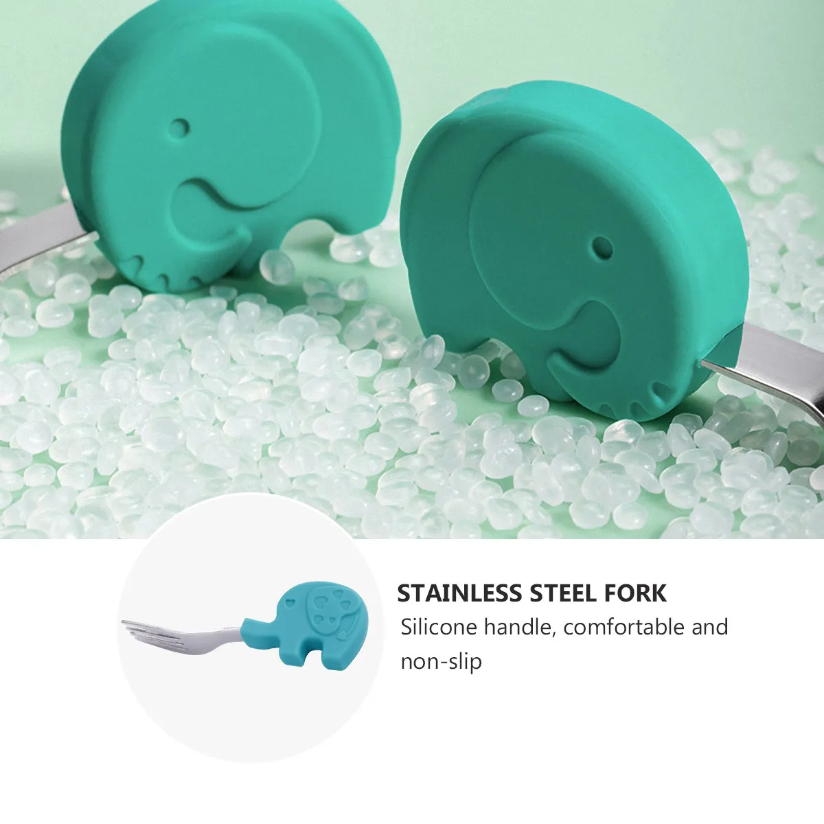 1Set Baby Training Tableware Silicone Spoon and Stainless Steel Fork Toddler Utensils Perfect for Porridge Soup Dessert and
1Set Baby Training Tableware Silicone Spoon and Stainless Steel Fork Toddler Utensils Perfect for Porridge Soup Dessert and