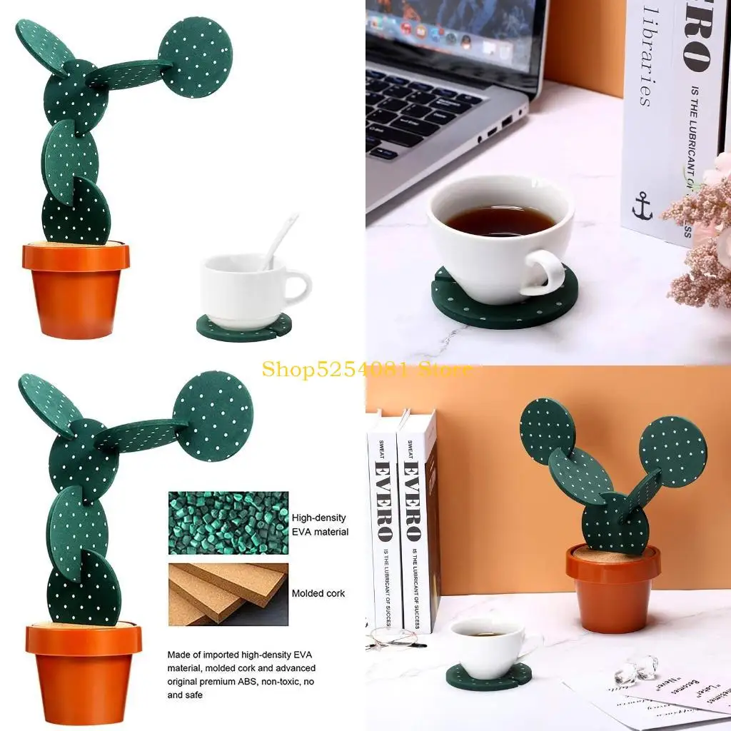 AXYC 6 шт. EVA Cactus DIY Нескользящие теплоизоляционные коврики для посуды
AXYC 6 шт. EVA Cactus DIY Нескользящие теплоизоляционные коврики для посуды