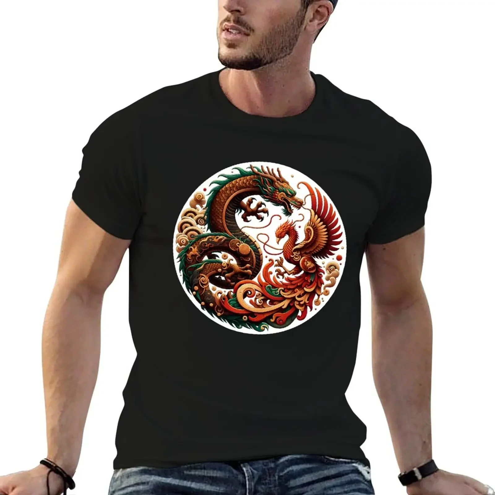 Wood Dragon and Phoenix T-Shirt anime shirt customs graphic t shirt vintage Short sleeve tee mens graphic t-shirts anime
Wood Dragon and Phoenix T-Shirt anime shirt customs graphic t shirt vintage Short sleeve tee mens graphic t-shirts anime