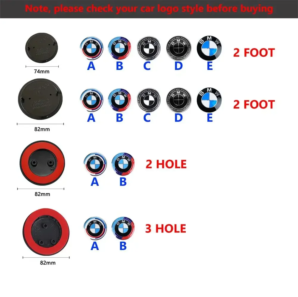 74/82mm is suitable for ABS logo of automobile hood/trunk of BMW Group, and multiple clip styles are available.
74/82mm is suitable for ABS logo of automobile hood/trunk of BMW Group, and multiple clip styles are available.