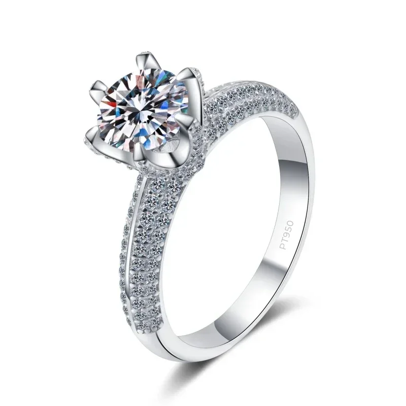 New Style Quality Rings PT950 Platinum Best Anniversary 1/2Carat Six-pronged VVS1 DColor Moissanite Gift for Women Lover Wedding
New Style Quality Rings PT950 Platinum Best Anniversary 1/2Carat Six-pronged VVS1 DColor Moissanite Gift for Women Lover Wedding