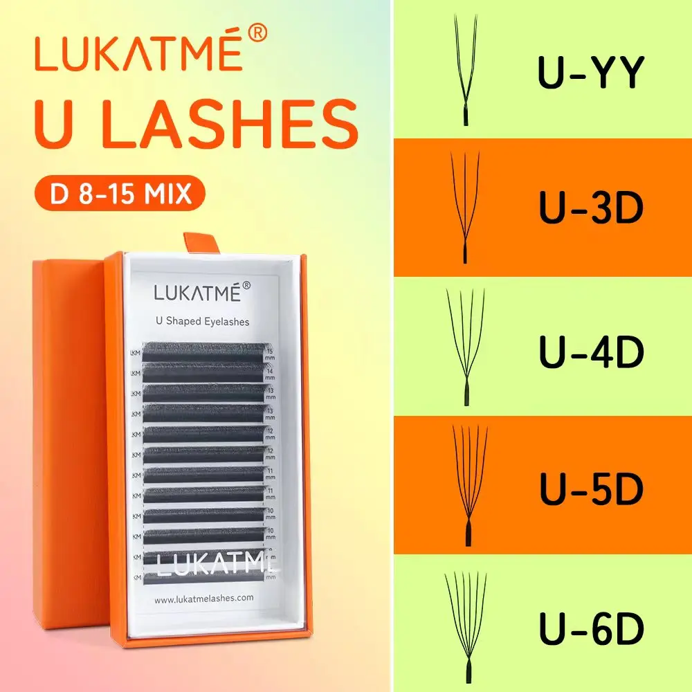 LUKATME YY 3D 4D 5D 6D U Shape Eyelash Extensions Premade Fluffy U Lash 8-15mm D Curl Airy Vibe of Volume Fan U-shape Eyelashes
LUKATME YY 3D 4D 5D 6D U Shape Eyelash Extensions Premade Fluffy U Lash 8-15mm D Curl Airy Vibe of Volume Fan U-shape Eyelashes