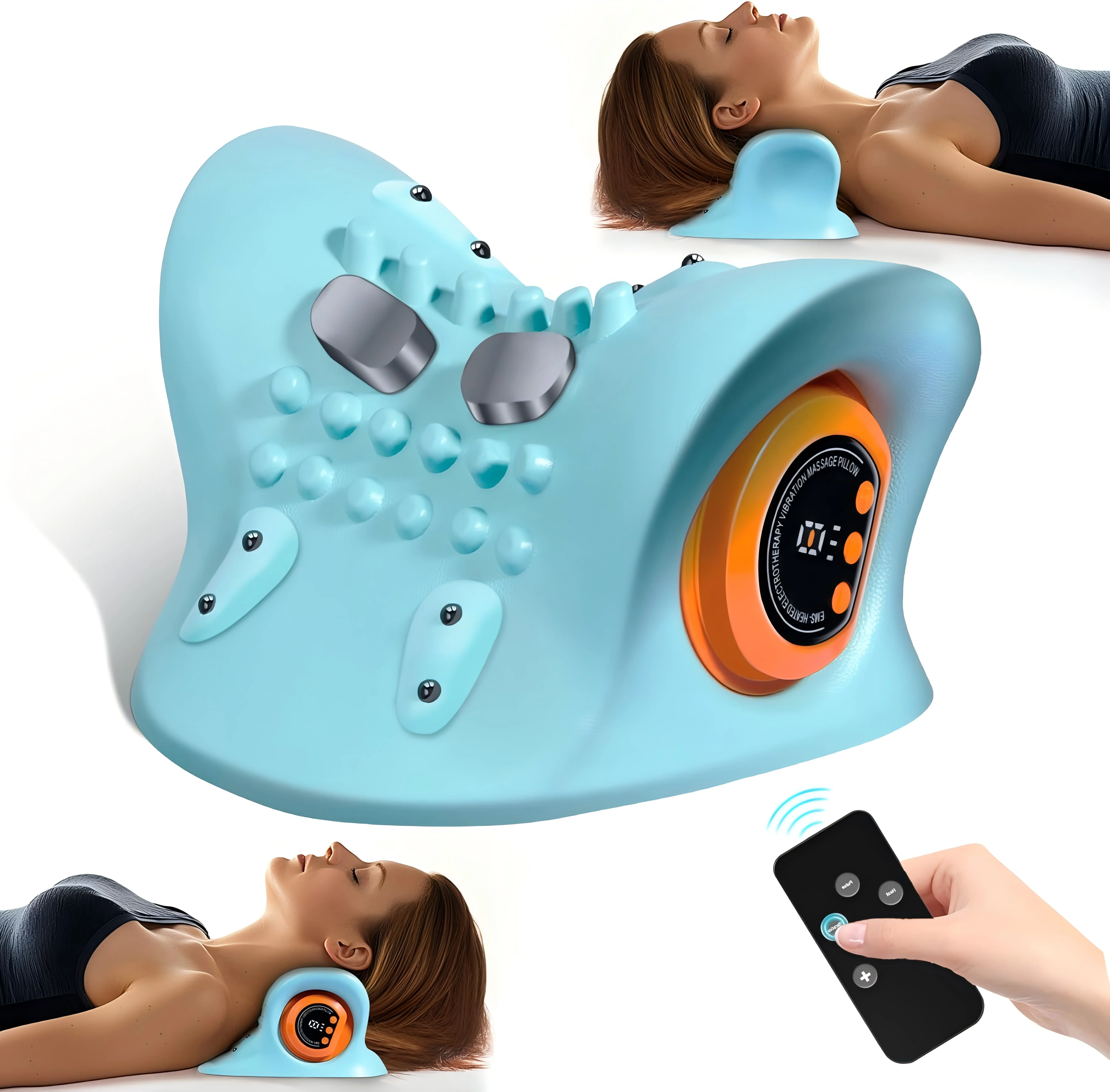 Neck and Shoulder Relaxer with Heating Portable Cordless Pain Relief Electric Massager Pillow
Neck and Shoulder Relaxer with Heating Portable Cordless Pain Relief Electric Massager Pillow