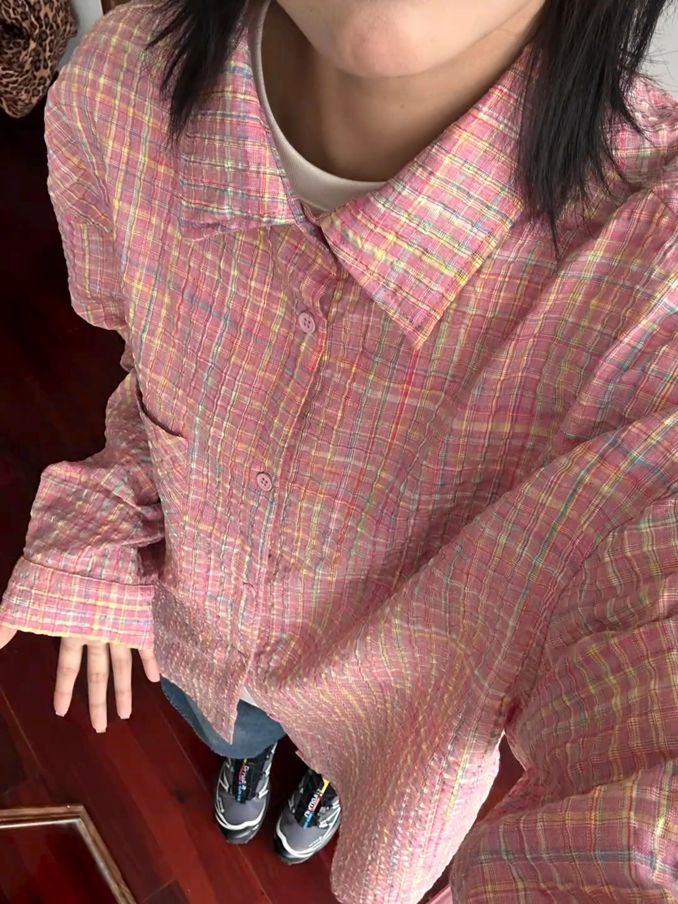 Dopne Pink Texture Long Sve Bubble irt Мужская и женская верхняя одежда ранней осени Lazy Sle для пар Свободный крой с принтом Polye...
Dopne Pink Texture Long Sve Bubble irt Мужская и женская верхняя одежда ранней осени Lazy Sle для пар Свободный крой с принтом Polye...