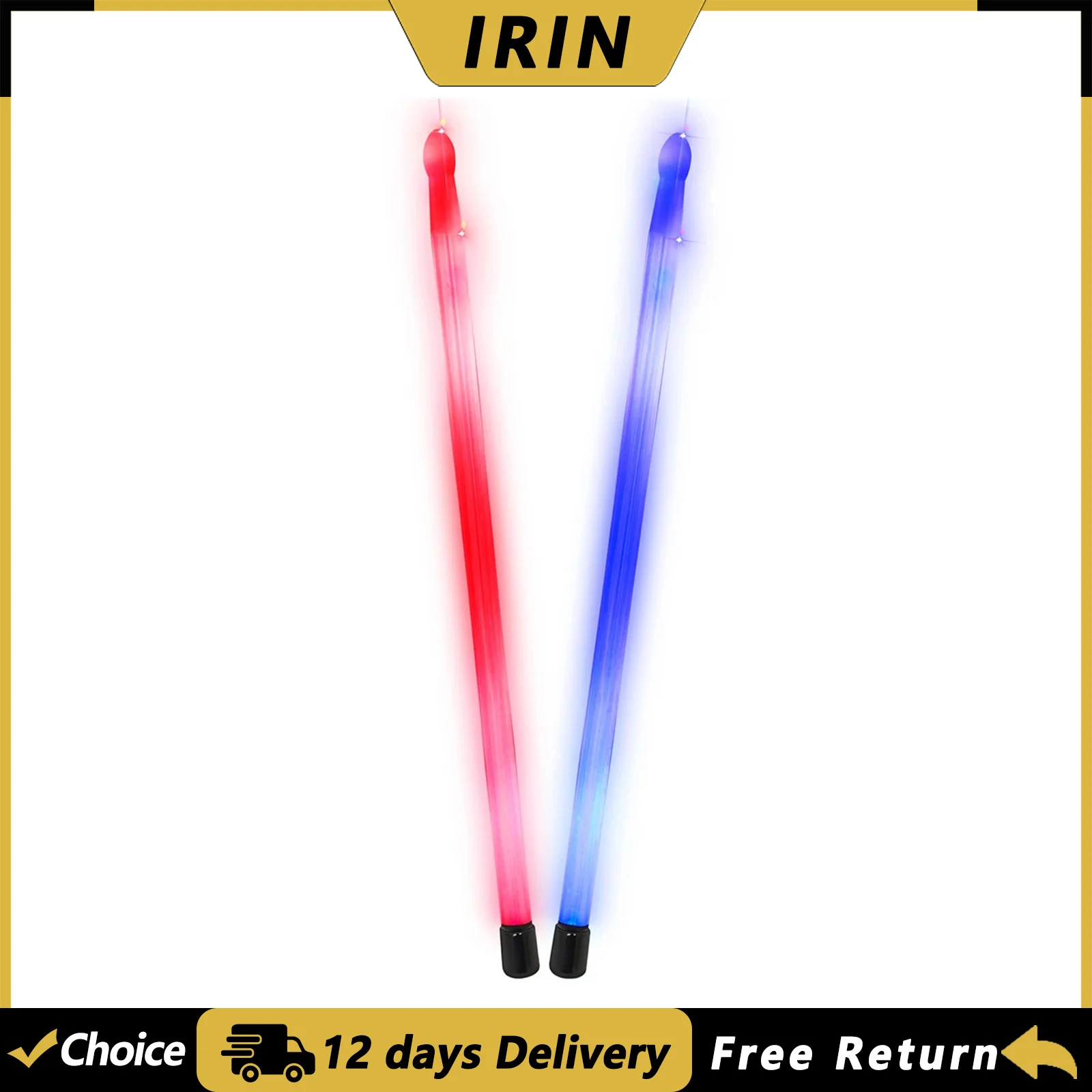 IRIN 5A Drum Stick Acrylic Shining Drumsticks Colorful Concert Performance Jazz Drum Sticks Percussion Instrument Accessories
IRIN 5A Drum Stick Acrylic Shining Drumsticks Colorful Concert Performance Jazz Drum Sticks Percussion Instrument Accessories