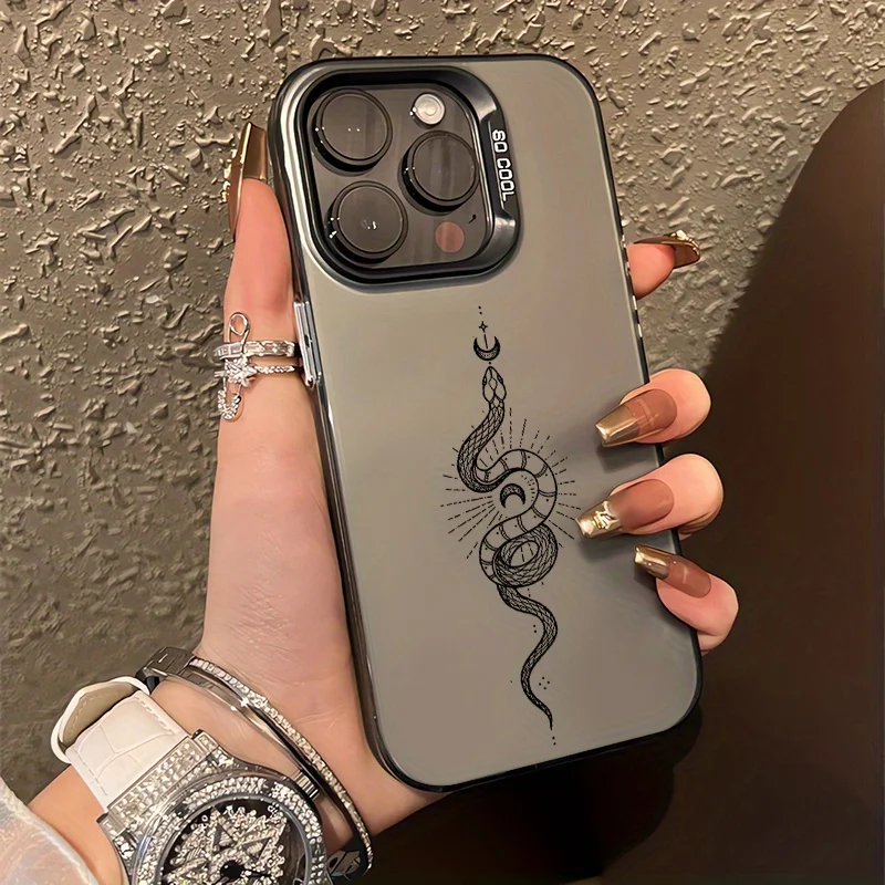 Moon snake pattern phone case for iPhone 16 15 14 13 12 11 Pro/ Max/Plus shock-proof rear cover anti-fingerprint
Moon snake pattern phone case for iPhone 16 15 14 13 12 11 Pro/ Max/Plus shock-proof rear cover anti-fingerprint