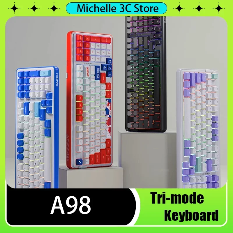 A98Gasket Three-mode Mechanical Keyboard Wireless Bluetooth Customized Computer Gaming Wired Notebook 98% hot-swappable RGB
A98Gasket Three-mode Mechanical Keyboard Wireless Bluetooth Customized Computer Gaming Wired Notebook 98% hot-swappable RGB
