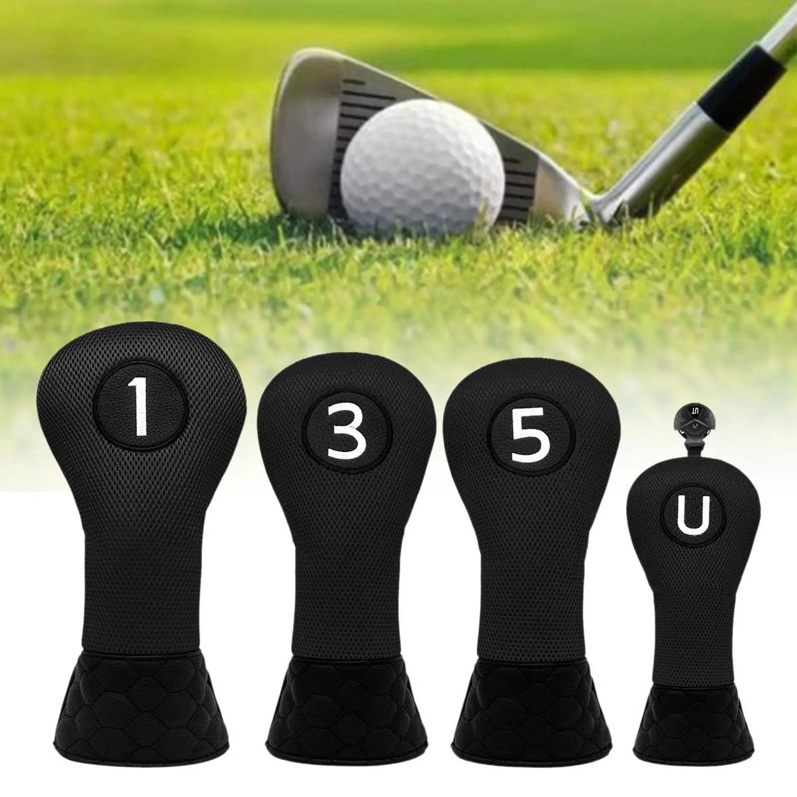 Golf Club Head Cover Long Neck PU Leather Mesh Waterproof Golf Woods Protector for Fairway Woods
Golf Club Head Cover Long Neck PU Leather Mesh Waterproof Golf Woods Protector for Fairway Woods