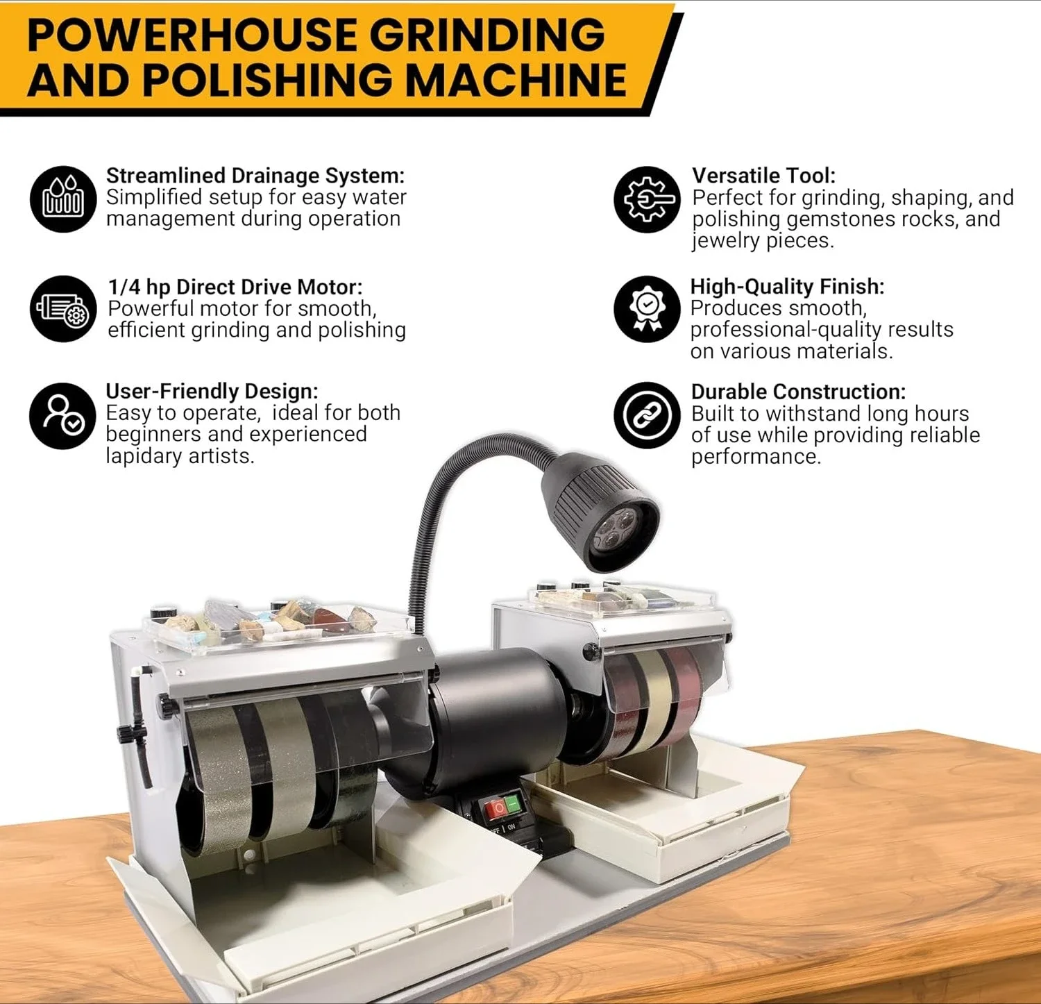 BestsellerCabbing Machine Lapidary Equipment – Professional 6" Jewelry, Gemstone Polisher Tools, Cabochon Machine, Jewelry Makin
BestsellerCabbing Machine Lapidary Equipment – Professional 6" Jewelry, Gemstone Polisher Tools, Cabochon Machine, Jewelry Makin
