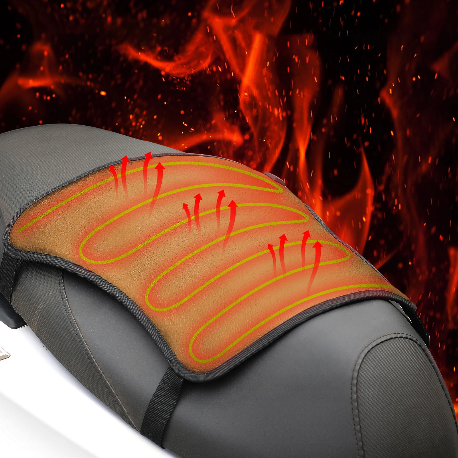 12V Winter Warmer Seat Cover with 5 Temperature Levels Motorcycle Seat Heated Mat Waterproof Heating Cushion for Winter
12V Winter Warmer Seat Cover with 5 Temperature Levels Motorcycle Seat Heated Mat Waterproof Heating Cushion for Winter