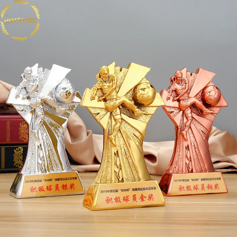 Resin electroplated football match championship trophy, best player, top scorer, Golden boot, golden shoe, trophy and souvenir
Resin electroplated football match championship trophy, best player, top scorer, Golden boot, golden shoe, trophy and souvenir