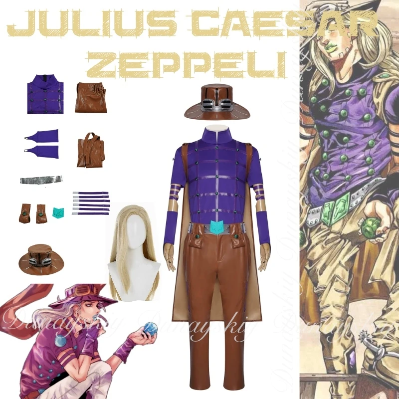 Невероятные приключения ДжоДжо Julius Caesar Zeppeli или Gyro, один персонаж из Королевства Неаполь, карнавальный костюм, аниме, все комплекты
Невероятные приключения ДжоДжо Julius Caesar Zeppeli или Gyro, один персонаж из Королевства Неаполь, карнавальный костюм, аниме, все комплекты