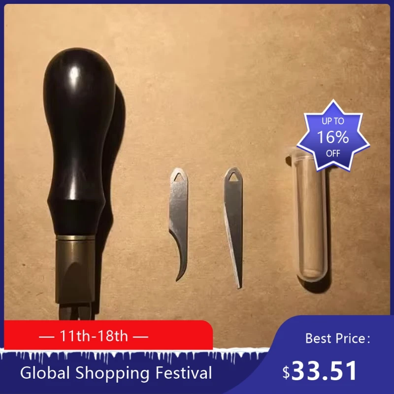 1908 НОВЫЙ нож для резьбы по коже, сделай сам, ручная резка кожевенного ремесла с 2 шт. D2, стальное сменное полые лезвия 922
1908 НОВЫЙ нож для резьбы по коже, сделай сам, ручная резка кожевенного ремесла с 2 шт. D2, стальное сменное полые лезвия 922