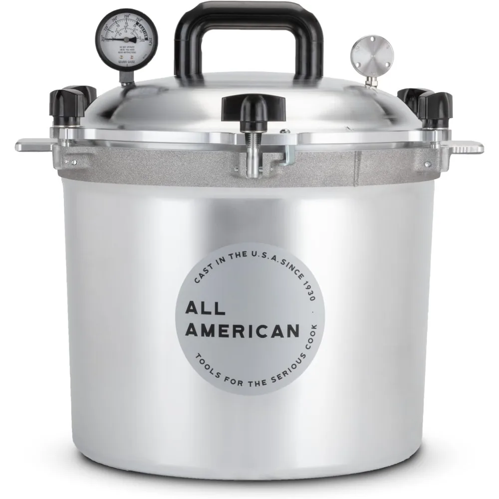 Large 21 Quart USA Made Pressure Canner with Metal Seal Works on Any Stove Easy Open Close
Large 21 Quart USA Made Pressure Canner with Metal Seal Works on Any Stove Easy Open Close