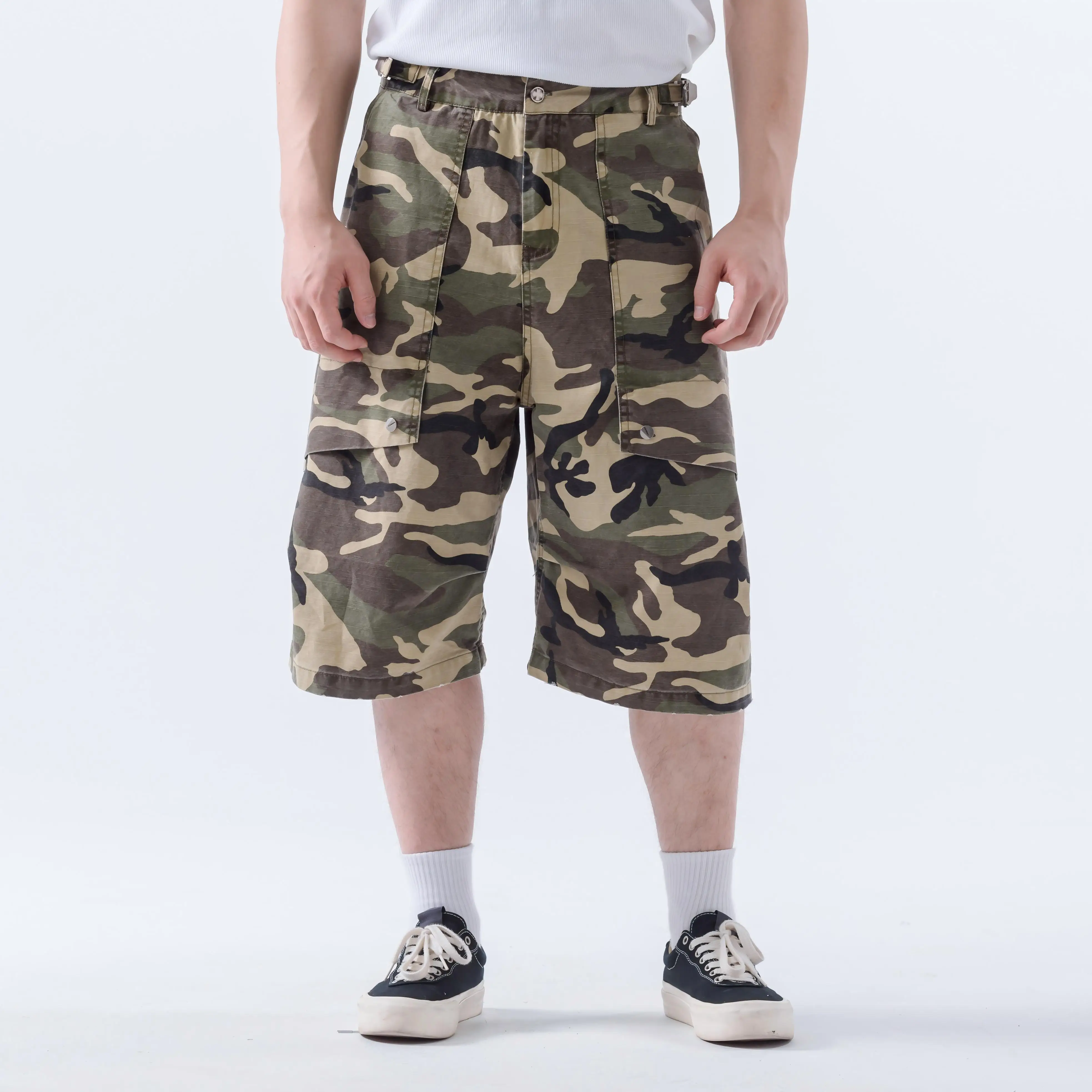 Vintage High Street Pants Camouflage Cargo Pants Work Street Style Knee Length Shorts Mid Length Shorts
Vintage High Street Pants Camouflage Cargo Pants Work Street Style Knee Length Shorts Mid Length Shorts