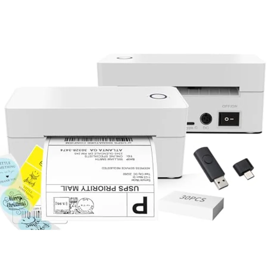 4x6 Thermal Label Printer All-in-One Portable Bluetooth Shipping Label Printer for Small Business Compatible with Android/iPhon
4x6 Thermal Label Printer All-in-One Portable Bluetooth Shipping Label Printer for Small Business Compatible with Android/iPhon