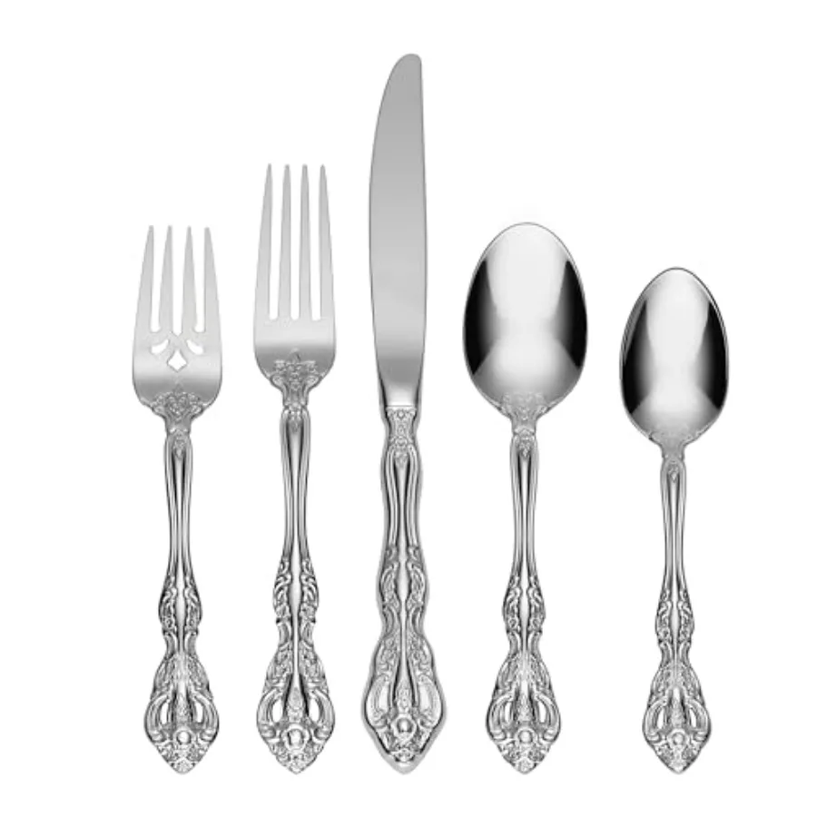 45 Piece Fine Flatware Set Service For 8 in Stainless Steel with Silver Finish for Elegant Dining
45 Piece Fine Flatware Set Service For 8 in Stainless Steel with Silver Finish for Elegant Dining