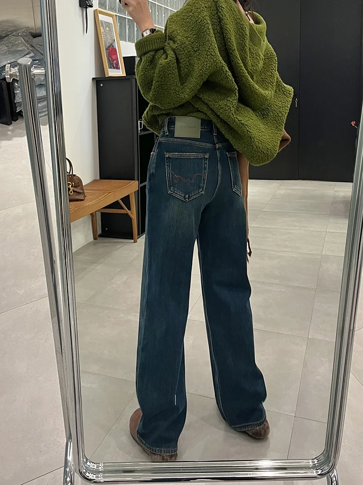 Прямые джинсовые джинсы с высокой талией на подкладке, женские широкие брюки, винтажные синие брюки с высокой талией для похудения Cosite Fce Flo...
Прямые джинсовые джинсы с высокой талией на подкладке, женские широкие брюки, винтажные синие брюки с высокой талией для похудения Cosite Fce Flo...