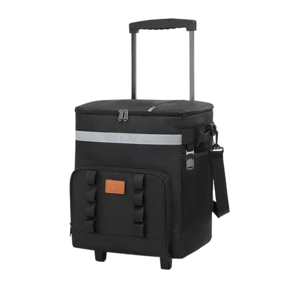 Rolling Insulated Cooler Bag Large Capacity Double Layers Tie Rod Picnic Bag with Shoulder Strap Leak Proof Picnic Trolley Box 
Rolling Insulated Cooler Bag Large Capacity Double Layers Tie Rod Picnic Bag with Shoulder Strap Leak Proof Picnic Trolley Box